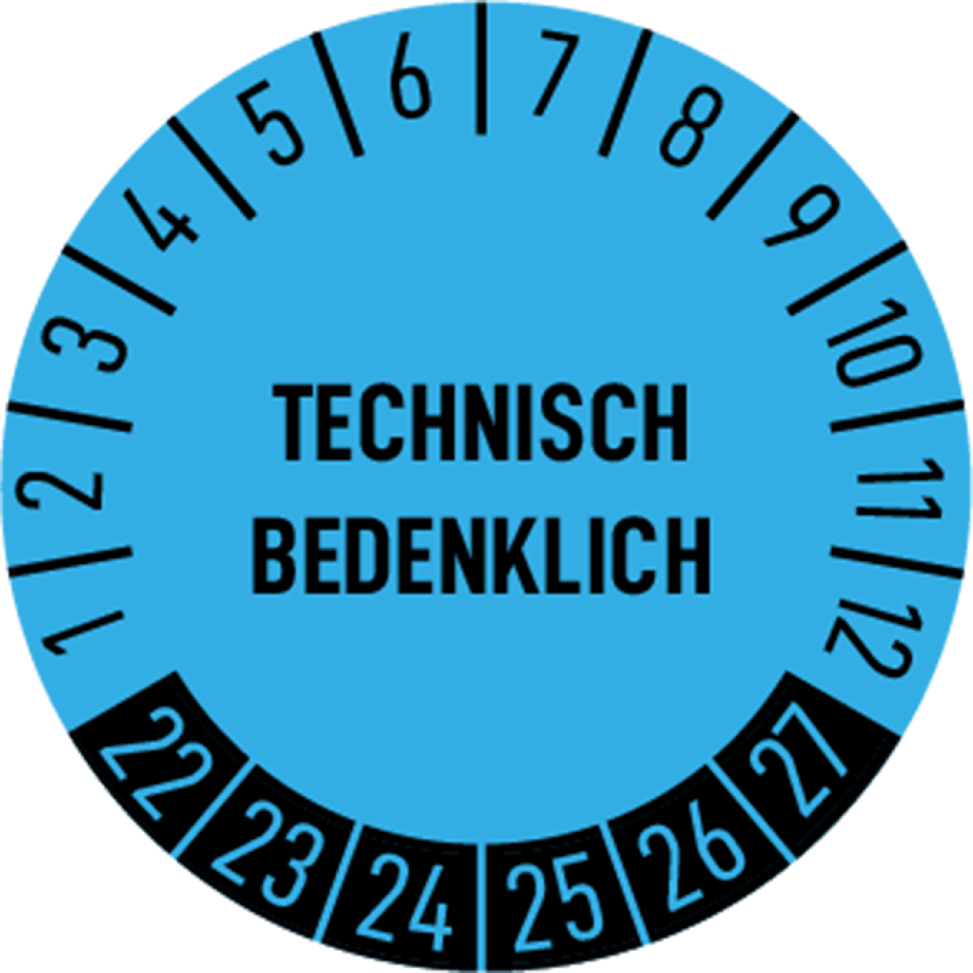 Aufkleber - 10 Prüfplaketten