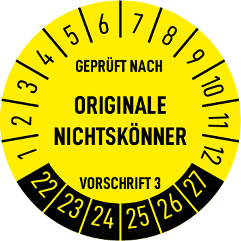 Aufkleber - 10 Prüfplaketten