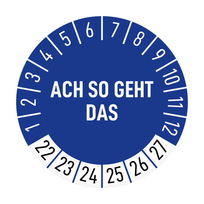 Aufkleber - 10 Prüfplaketten